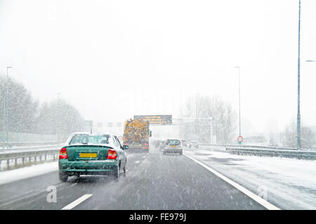 La conduite pendant une tempête à Amsterdam aux Pays-Bas Banque D'Images