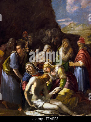 Déploration de la vierge - Déportation de la Sainte Vierge par Scarsellino ou Ippolito Scarsella (1550 -1620) peintre italien de la fin de la Renaissance Italie Banque D'Images