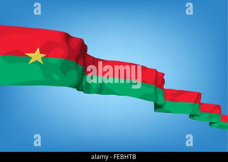 Drapeau national du Burkina Faso Illustration de Vecteur