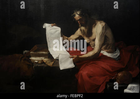 Jusepe de Ribera (1591-1652). Peintre espagnol. Saint Jérôme, 1646. Galerie nationale. Prague. République tchèque. Banque D'Images