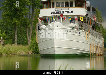 M/S Wilhelm Tham. Gota canal bateau de croisière. La Suède Banque D'Images