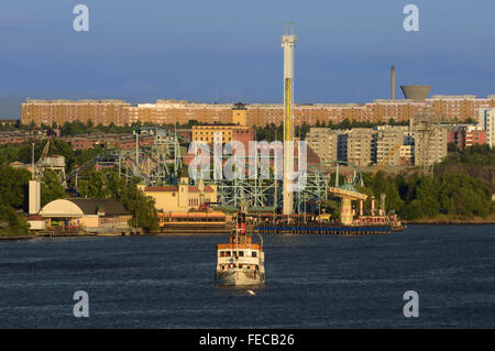 Parc d'attractions Gröna Lund. L'île de Djurgården. Stockholm. La Suède Banque D'Images