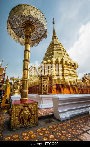 Temple de Wat Doi Suthep, Chiang Mai Banque D'Images