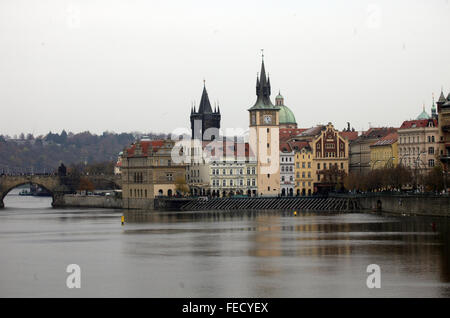 Prague Vieille Ville avec Bridge Tower, République Tchèque Banque D'Images