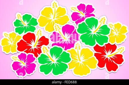 Fleur d'Hibiscus Abstract Illustration Banque D'Images