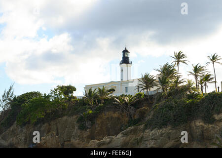 Phare de Punta Tuna est situé dans le sud-est de l'île, dans la ville de Yabucoa. Puerto Rico. L'île des Caraïbes. Banque D'Images