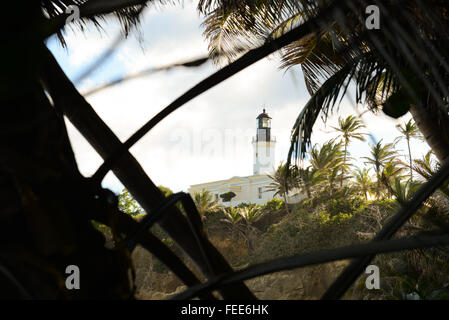 Phare de Punta Tuna est situé dans le sud-est de l'île, dans la ville de Yabucoa. Puerto Rico. L'île des Caraïbes. Banque D'Images