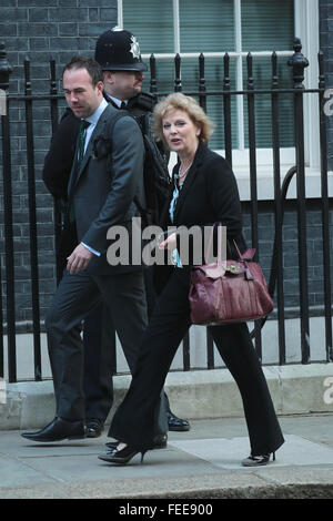 Londres, Royaume-Uni, le 13 Oct 2015 : Ministre d'État à la petite entreprise, de l'industrie et de l'entreprise Anna Soubry vu au 10 Downing Street à Londres Banque D'Images