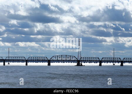 Le Pont Victoria, Montréal, Québec, Canada Banque D'Images