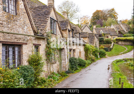 Arlington Row, Bibury, Gloucestershire, Angleterre Banque D'Images