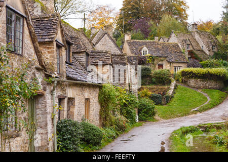 Arlington Row, Bibury, Gloucestershire, Angleterre Banque D'Images