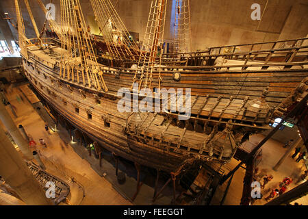Musée Vasa (navire) à Stockholm, Suède Banque D'Images
