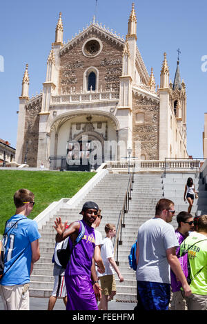 Espagne,Europe,européen,espagnol,hispanique latin Latino-Latino immigrants minorités ethniques,Madrid,Retiro,San Jeronimo el Real,église,Isabelline Gothic,s Banque D'Images