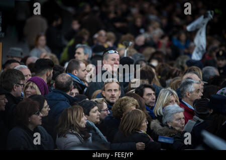 Rome, Italie. 05Th Feb 2016. Procession avec les reliques de Padre Pio et San Leopoldo pour le Jubilé de la miséricorde. Credit : Andrea Ronchini/Pacific Press/Alamy Live News Banque D'Images