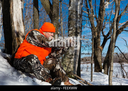 La fin de saison, le Wisconsin hunter Banque D'Images