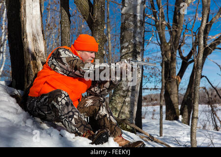 La fin de saison, le Wisconsin hunter Banque D'Images