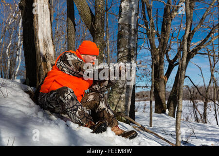 La fin de saison, le Wisconsin hunter Banque D'Images