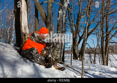 La fin de saison, le Wisconsin hunter Banque D'Images