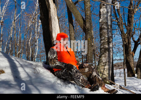 La fin de saison, le Wisconsin hunter Banque D'Images