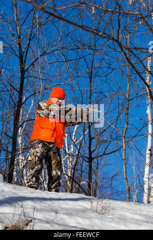 La fin de saison, le Wisconsin hunter Banque D'Images