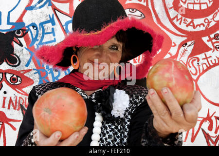 ' La Pinturitas' ugly tomato concours en Tudela. Navarre. Espagne Banque D'Images