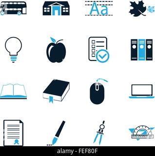School Icons set Illustration de Vecteur