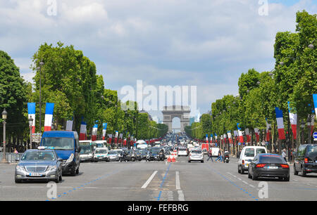 Arc de Triomphe à Paris, France Banque D'Images