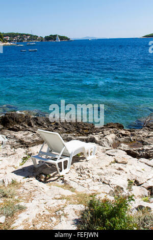 Île de Hvar, Croatie, destination touristique populaire. Banque D'Images