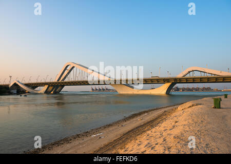 Pont Sheikh Zayed, Abu Dhabi, Émirats Arabes Unis Banque D'Images