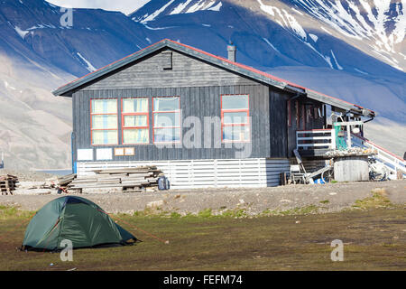 Belle vue panoramique de Longyearbyen Svalbard (Norvège), de l'île Banque D'Images