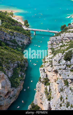 Les gorges du Verdon, Provence, France. Vue de dessus Banque D'Images