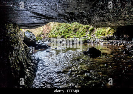 Yr Ogof Porth, entrée, Ystradfelte, parc national de Brecon Beacons, Pays de Galles, Royaume-Uni Banque D'Images