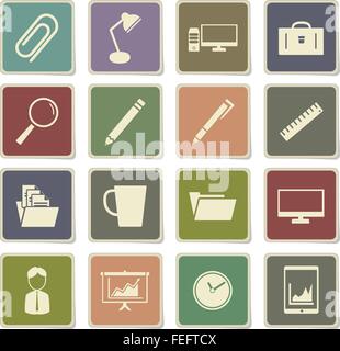 Icônes simplement Bureau Illustration de Vecteur