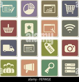 SEO et développement icônes simplement Illustration de Vecteur
