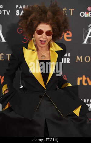 Madrid, Espagne. Feb 6, 2016. Victoria Abril assiste à Goya Awards 2016 Cinéma au Centro de Congresos Príncipe Felipe, le 6 février 2016 à Madrid, Espagne. Crédit : Jack Abuin/ZUMA/Alamy Fil Live News Banque D'Images