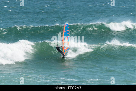 Windsurfer au Cap de Bonne Espérance, péninsule du Cap, ville de Cape Town, Western Cape Province, République d'Afrique du Sud Banque D'Images