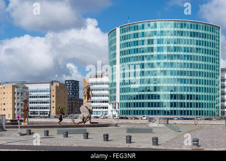 ALM. Immeuble de bureaux de marque A/S, Midtermolen, Copenhague (Kobenhavn), Royaume du Danemark Banque D'Images