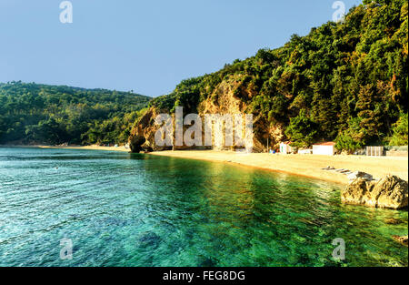 Dans la plage de Mogren Budva, Monténégro Banque D'Images