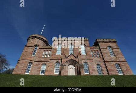Le Château d'Inverness dans la ville d'Inverness, dans les Highlands d'Ecosse, Royaume-Uni Banque D'Images