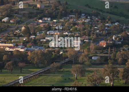 Coucher de soleil sur Gundagai New South Wales Australie Banque D'Images