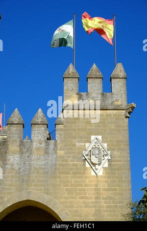 Castillo de Almodóvar del Río un château d'origine musulmane dans la ville de Almodóvar del Río, Cordoue, Espagne Banque D'Images