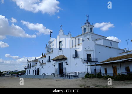 L'ermitage de El Rocío. El Rocio, Almonte, Province de Huelva, Andalousie, Espagne Banque D'Images