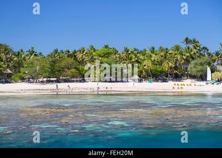 Resort Castaway Island, Castaway Island, Yasawa Islands, Fidji Banque D'Images