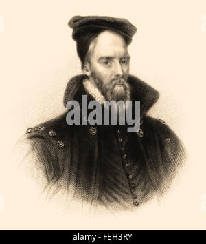 Ambrose Dudley, 3 comte de Warwick, c. 1530-1590, un noble anglais général et Banque D'Images