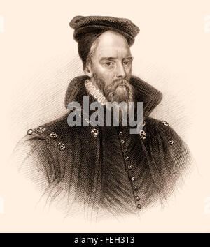 Ambrose Dudley, 3 comte de Warwick, c. 1530-1590, un noble anglais général et Banque D'Images