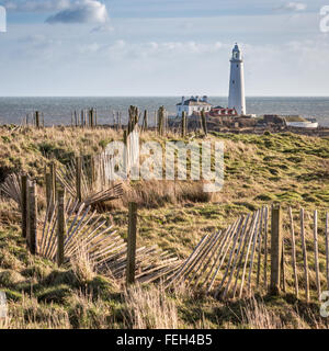 St Mary's Lighthouse. Whitley Bay, Tyne et Wear, Angleterre. UK GO Europe Banque D'Images