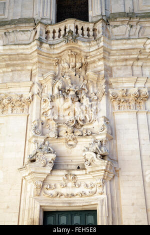 Détails sur la Basilique di San Martino, Martina Franca, Castellana Grotte, Pouilles, Italie Banque D'Images