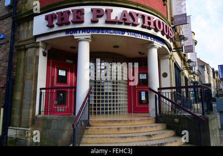 Entrée Alnwick Playhouse dans le Northumberland, Angleterre Banque D'Images