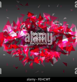 Abstract background vector moderne géométrique. Triangle bannière pour votre texte. Résumé d'explosion. Vector illustration. Illustration de Vecteur