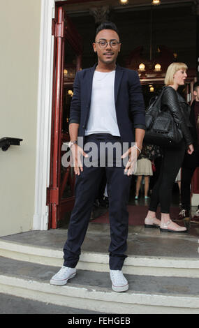 Londres, Royaume-Uni, 28 mai 2015 : Marcus Collins assiste à l ' Puttin' On The Ritz : UK Tour - media night au New Wimbledon Theatre Banque D'Images